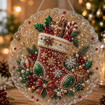 Cozy Christmas DIY Pearl & Gemstone Ornament