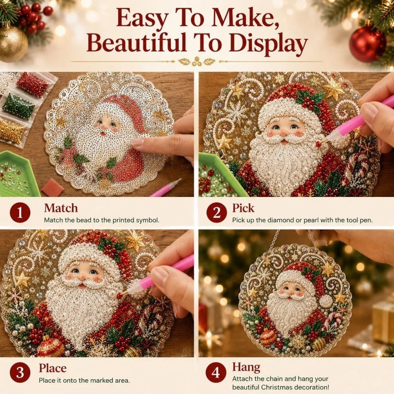Cozy Christmas DIY Pearl & Gemstone Ornament